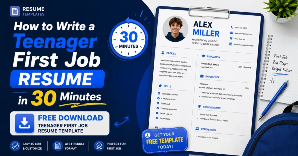 Teenager First Job Resume