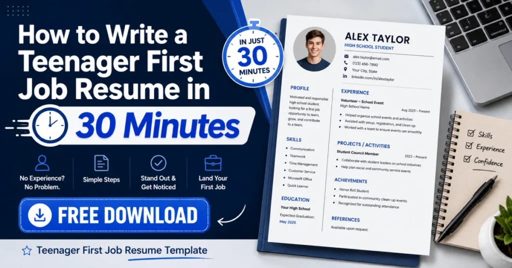 Teenager First Job Resume