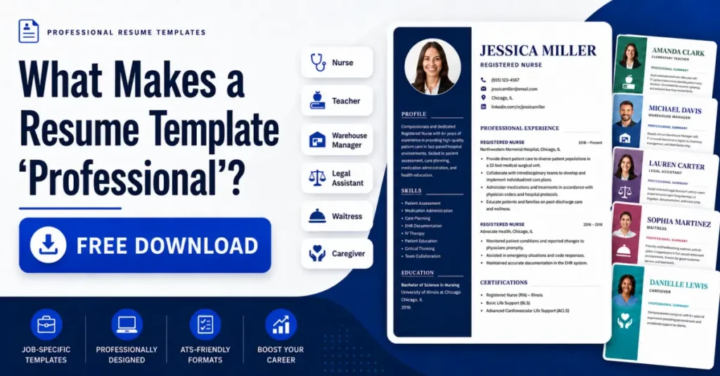 Elements of a professional resume template: clean typography, consistent spacing, and clear hierarchy