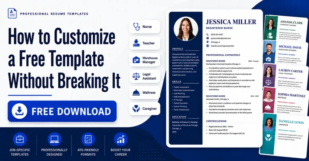 Step-by-step guide to customizing a free resume template without breaking its formatting